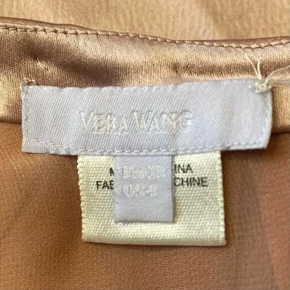 VERA WANG SATIN DRESS DESIGNER PARTY COCKTAIL EVENT HOLIDAY GOWN SMALL 4 38 - Picture 9 of 11